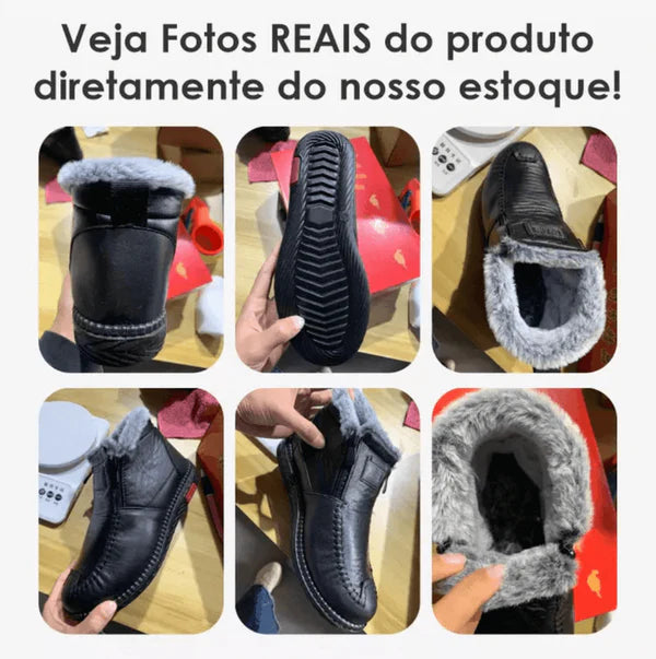 Bota Inverno HotComfort | Proteção Impermeável e Aconchego Aveludado🔥[SOMENTE HOJE]